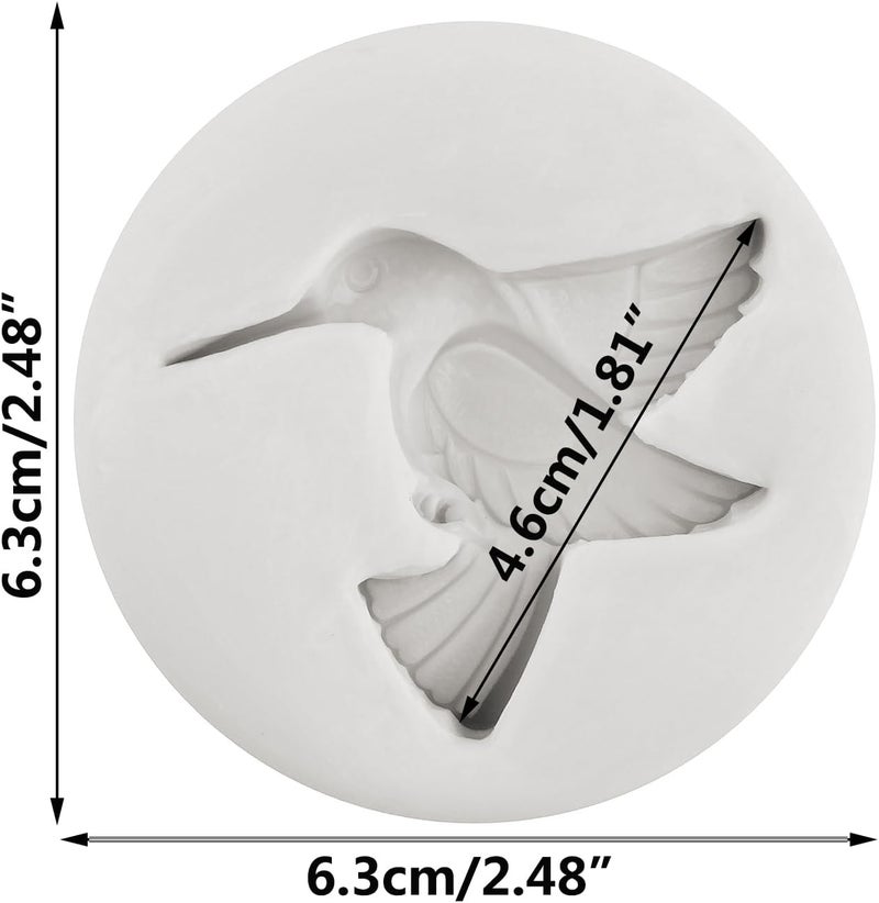 TAOXIBEI 3D Bird Polymer Clay Mold Hummingbird Silicone Molds for DIY Crafts Air Dry Plaster Polymer Clay Epoxy Resin Casting Jewelry Making - Image 2